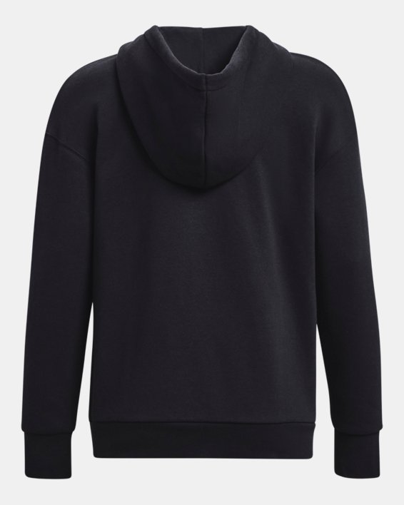 Women's UA Essential Fleece Full-Zip, Black, pdpMainDesktop image number 5